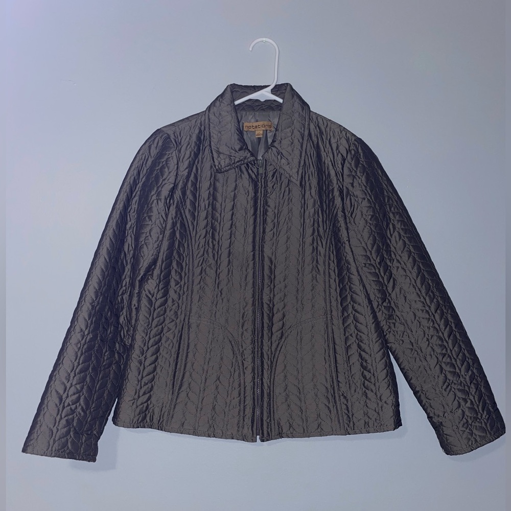 🐨Notations Quilted Grey Jacket